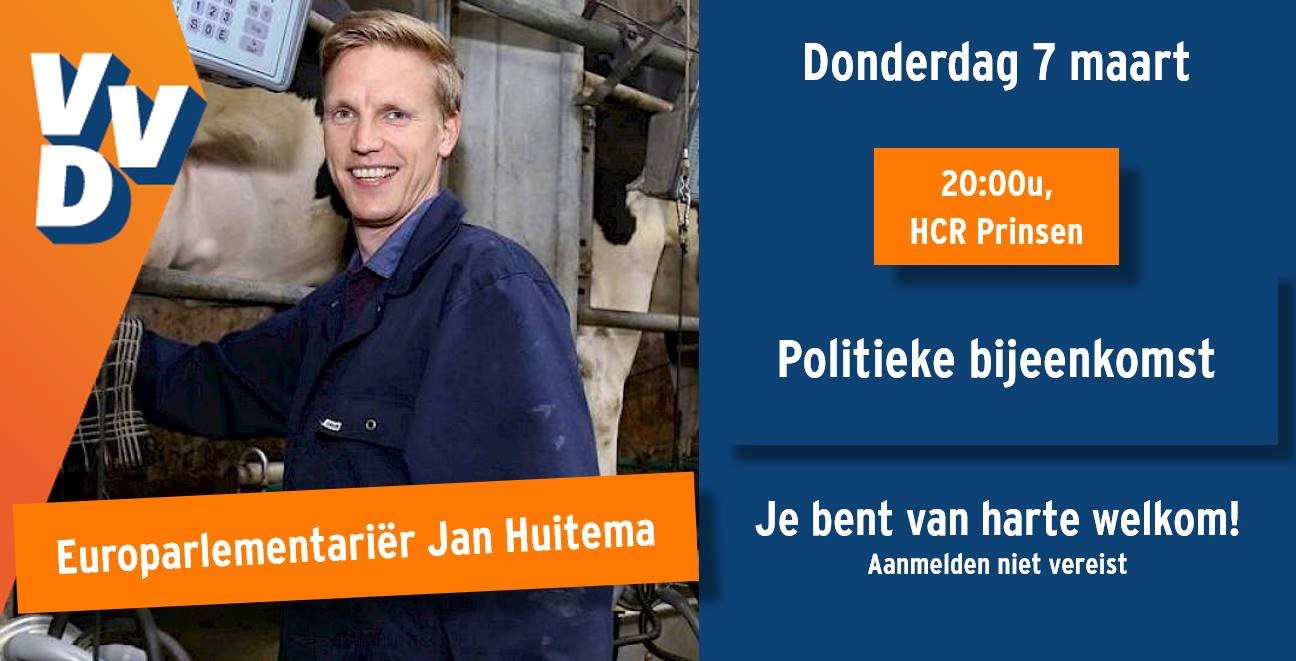Politieke bijeenkomst met Europarlementariër Jan Huitema